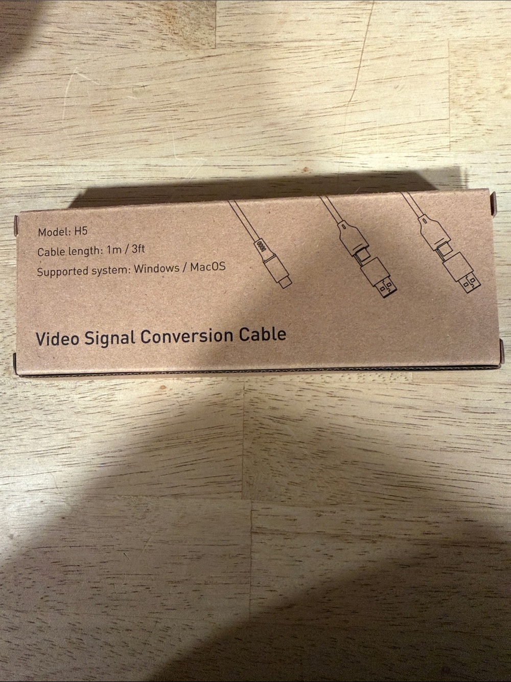 Video Signal Conversion Cable - Brown Kraft Box
